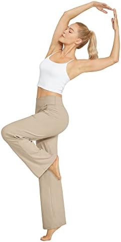 G4Free EverGoing Wide Leg Yoga Pants for Women Crossover Waist with Pockets - Image 4