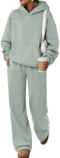 Trendy Queen Womens Oversized Hoodie Wide Leg Pants 2 Piece Lounge Set by TrendyQueen