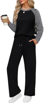 WIHOLL Lounge Sets for Women 2 Piece Fall Outfits 2026 Fashion S-2XL by WIHOLL