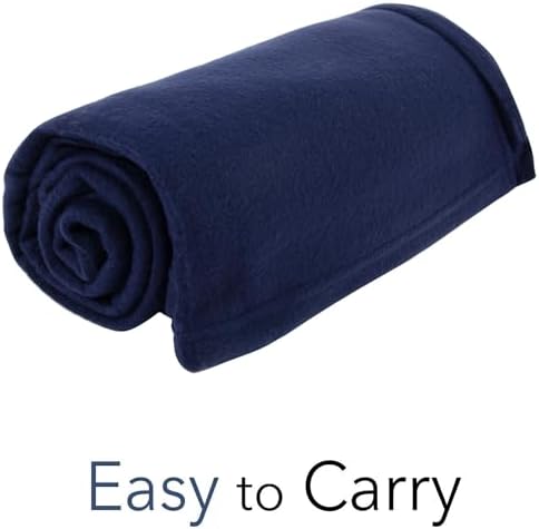 (24 Pack) Bulk Fleece 50x60 Throw Blankets for Wedding Favors, Homeless Women, Men, Homes, Bed, Sofa, Couch, Office, Pet Blankets, Travel | Soft Warm Lightweight Throw Blankets in Bulk (Navy) - Image 3