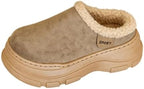 Womens Chunky Platform Slippers Fleece Lined House Clogs by biqikav