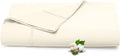 Pizuna Pure 100% Cotton Full Flat Sheet 600 Thread Count New Ivory by Pizuna