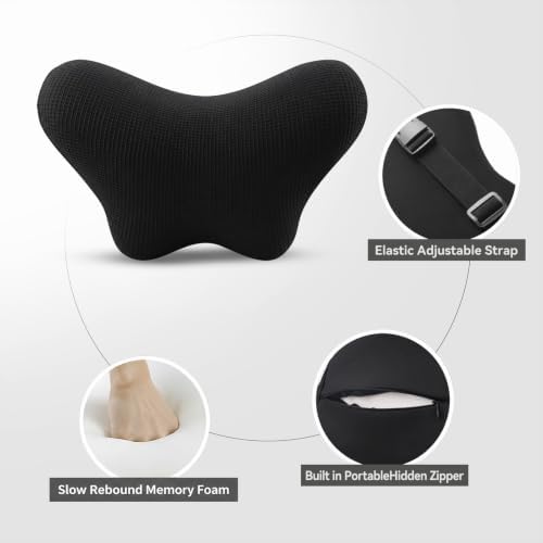 Definitely Comfy Car Headrest Pillow, Car Neck Pillow with Adjustable Strap - Image 3