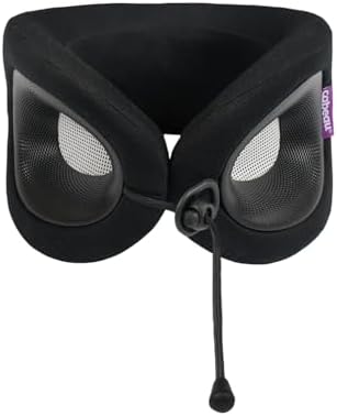 Cabeau Travel Pillow for Long Flights – Evolution X - Memory Foam Neck Support - Comfort On-The-Go for Airplane, Train, and Car (Diamond) with Evolution X Travel Bag - Black - Image 2
