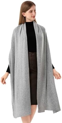 Cashmere Wrap Soft Knitted Scarf Stole for Women Airplane Travel Blanket Shawl 87x28 IN Extra Large Pashmina - Image 2
