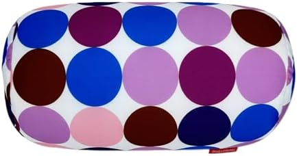 Bookishbunny 2pcs Micro Bead Microbead Roll Pillow Cushion for Bed Back Neck Head Body Support, 13" x 7", Various Designs (Purple+PurpleCircle) - Image 3