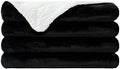 NANPIPER Sherpa Blanket King Fleece Bed Blankets Soft and Warm Fuzzy Microfiber,Black 90"x108" by NANPIPER