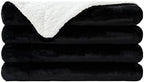 NANPIPER Sherpa Blanket King Fleece Bed Blankets Soft and Warm Fuzzy Microfiber,Black 90"x108" by NANPIPER
