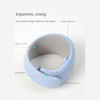 QUQUQ Travel Neck Pillow for Sleeping Supportive Neck Brace U-Shaped Airplane Pillow Portable Travel Comfortable(Grey) - Image 2