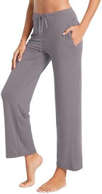 WiWi Pajama Pants for Women Viscose from Bamboo Super Soft Wide Leg Cooling Sweatpants Drawstring Bottoms Sleep Pj Pant S-XXL - Image 3