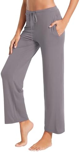 WiWi Pajama Pants for Women Viscose from Bamboo Super Soft Wide Leg Cooling Sweatpants Drawstring Bottoms Sleep Pj Pant S-XXL - Image 3