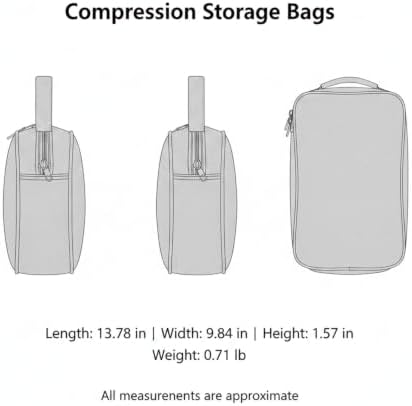 Multipurpose Manual Compression Bags for Travel & Home, PP Space Saver Organizers, 13.8 x 9.8 Inch No-Vacuum Storage Solution - Image 7