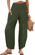 ANRABESS Womens Wide Leg Palazzo Capri Barrel Pants Cropped Trousers by ANRABESS