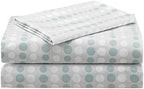 Madison Park Essentials Cozy Bed in a Bag Comforter, Vibrant Color Design All Season Down Alternative Cover with Complete Sheet Set, King(104"x92"), Circular Aqua, 9 Piece - Image 5