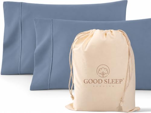 1000 TC Standard Pillowcases Set of 2 100% Egyptian Cotton Pillow Cases by GoodSleepBedding