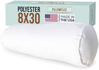 Pillowflex White Bolster Pillow Insert 8x30 in - Soft White Decorative Sham by Pillowflex