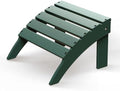 GREENVINES Adirondack Ottoman, HDPE Plastic, Forest by GreenVines
