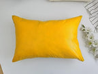 2pcs PU Waterproof Pillowcases With Zipper Pillow Protectors, Dust Proof, Grease Proof, Dog Proof, Extends Pillow Life, Utility Patent Leather Pillow covers, Beddings (King(20"*36"), Yellow) - Image 2