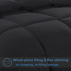 EASELAND Twin XL Down Alternative Comforter, Black, 68x92 Inches - Image 3