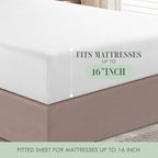Elegant Comfort Luxurious Soft 1500 Premier 4-Piece Premium Hotel Quality Wrinkle and Fade Resistant Coziest Bedding Set, Easy All Around Elastic Fitted Sheet, Deep Pocket, Twin XL, White - Image 5