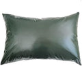 2pcs PU Waterproof Pillowcases with Zipper Pillow Protectors, Dust Proof, Grease Proof, Dog Proof, Extends Pillow Life, Utility Patent Pillow Covers, Beddings (Queen(20"*30"), Dark Green) by BECKCOVER