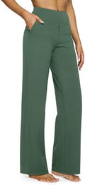 G4Free Yoga Pants for Women Wide Leg Pants with Pockets High Waisted by G4Free