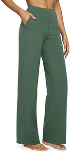 G4Free Yoga Pants for Women Wide Leg Pants with Pockets High Waisted by G4Free