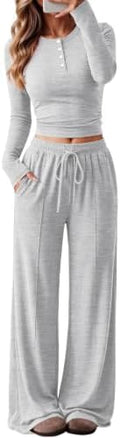 Ekouaer Two Piece Sets for Women Fall Lounge Sets Casual Matching Outfits by EKOUAER