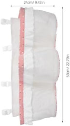 SHOWERORO Bedside Hanging Storage Organizer, Cotton Three Pocket Crib Bag - Image 2