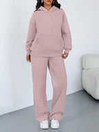Trendy Queen Womens Oversized Hoodie Wide Leg Pants 2 Piece Lounge Set - Image 2