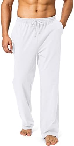 Pudolla Men's Cotton Yoga Sweatpants Athletic Casual Pants with Pockets - Image 2