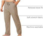 Pudolla Men's Cotton Yoga Sweatpants Athletic Casual Pants with Pockets - Image 4