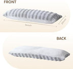 DOWNCOOL Premium Large Body Pillow Insert with Faux Rabbit Fur Cover - Large Full Body Pillows for Adults - Soft Long Bed Pillows for Side Sleepers - 20x54 inch (Grey, with Cover) - Image 2