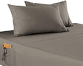 Elegant Comfort 4-Piece Solid Smart Sheet Set-Deep Pocket Fitted Sheet with Side Storage Pockets-Silky Soft 1500 Thread Count Egyptian Quality Microfiber, Wrinkle and Fade Resistant, King, Gray by ELEGANTCOMFORT