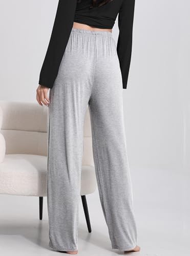 FEQO 3 Pack Women's Lounge Pants Wide Leg Yoga Pants Pajama Bottoms - Image 3