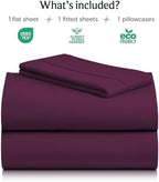 Twin Size Sheets Set, Cooling & Soft Deep Pocket Bed Sheets, 3PC - Image 2