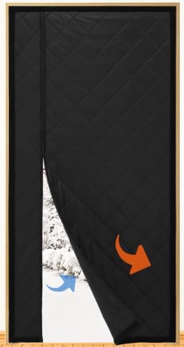 Reversible Magnetic Thermal Insulated Door Cover Curtain for Winter by Unknown