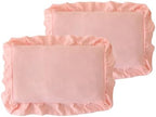 100% Cotton Muslin Toddler Pillowcase 2 Pack，13"x 18" Ultra Soft Breathable Travel Pillow Case Cover,Ruffle Pillow Case for Newborn,Nursery,Boys,Girls,Machine Washable by CLoucl