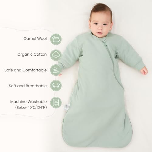 KaiyaBaby Organic Cotton Baby Sleep Sack, Long Sleeve 3.5 TOG, 0-6M - Image 2