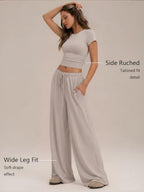 Trendy Queen Women's 2 Piece Matching Summer Lounge Set with Pockets - Image 3