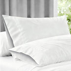 Pizuna 100% Cotton King Size Pillow Cases 600 Thread Count White by Pizuna