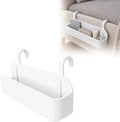Clip-On Bedside Storage Box with Dual Hooks by Unknown