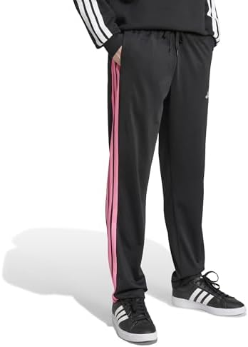 adidas Mens Dayready Open Hem Tracksuit Bottoms Casual - Black - Image 3