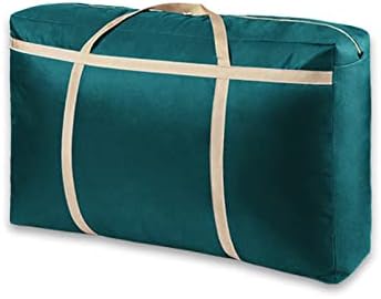 LUXUCURE Large Capacity Storage Bag Folding Luggage Organizer Bag Thickening Oxford Cloth Travel Duffel Bags,Sturdy Moving House Storage Bag (Color : Green, Size : 105L) by LUXUCURE