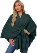 PULI Women Elegant Shawl Wrap Open Front Poncho Sweater Spring Fall Winter by PULI
