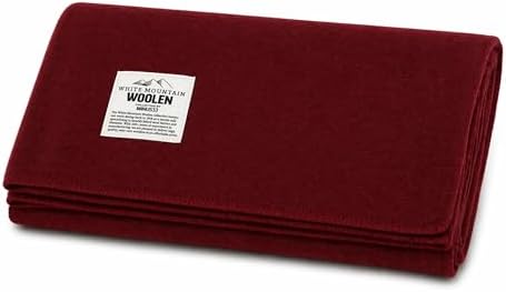 Lodge Twin Blanket - 80% Recycled Wool - Buffalo Plaid - Warm Throw Blanket - Thick - Washable - 65W x 90L - Burgundy - Image 4