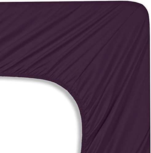 Mocassi Full Sheet Set - Luxury Hotel 1800 Premier Bedding Sheets & Pillowcases - Ultra Soft Breathable & Cooling Bed Sheets - Deep Pocket - Wrinkle Resistant - 4 Piece Set - Full, Purple - Image 5
