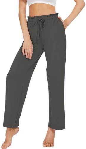 WiWi Pajama Pants for Women Viscose from Bamboo Super Soft Wide Leg Cooling Sweatpants Drawstring Bottoms Sleep Pj Pant S-XXL - Image 3