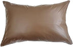 2pcs PU Waterproof Pillowcases With Zipper Pillow Protectors, Dust Proof, Grease Proof, Dog Proof, Extends Pillow Life, Utility Patent Leather Pillow covers, Beddings (King(20"*36"), Bronze) by BECKCOVER