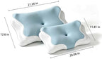 Memory Foam Kids Pillow, Kids Pillows for Sleeping, Ergonomic Contour Pillow and Pillowcase 20x12in(Blue Small) - Image 7